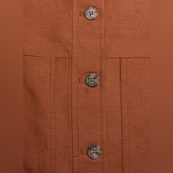 NWT * wilfred jacket + pant LINEN set * anise brown carrot little cropped - Picture 9 of 13